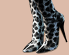 E* Black Leopard Boots