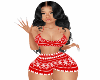 Christmas x Romper x Red