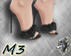 M3 Amora Fur Heels Black