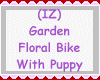 Garden Floral Bike Puppy