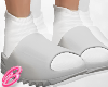 Foam Slides + Socks Grey