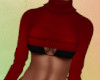 Red Cropped Turtleneck