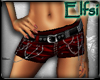 E~ Red silk hotpants