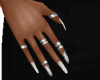 White metal ring+ nails