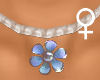 !Necklace flower blue