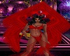 Red Showgirl Feathers