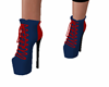 heels blue & red