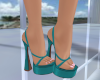 Jade Blue Green Heels