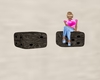 2 Dice Seats - Brown