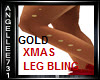 XMAS GOLD LEG BLING