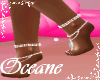 white ankle bracelet