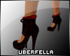 UF Studded Shoes Blk/Red