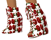 wedge boots roses