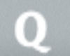 White Letter Q