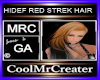 HIDEF RED STREK HAIR