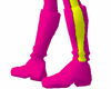 Pink Yellow  Boots