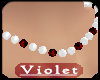 (V)Ruby/Pearl Necklace