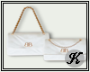 BB Monaco Wht/Gld Clutch