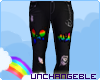 [U]Blk-Rainbow Jeans