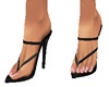 (K) Black thong heels