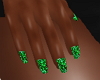 diamond green nails