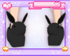 Black Bunny Slippers