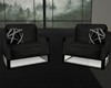 :3 Black Glow Chairs