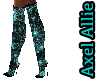 AA Teal Spider Web Boots