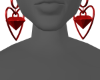 VF love earrings red