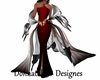 gothic red wedding gown