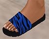 Blue Tiger Stripe Sandals 2 (F)