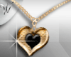 *W* Gold Heart Necklace