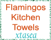 Flamingos Kitchen Towels