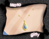 {M} Blue Gem Necklace