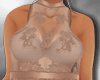 Frilly Lace Bikini Beige