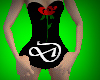 black corset/ rose
