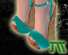 Turquoise high shoes