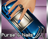 [M] Pvc Purse & Nails Bl
