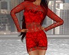 Lace Red Holiday Dress