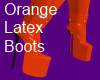 Orange Latex Boots