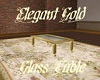 Elegant Gold Glass Table