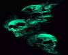 Three Green Skulls