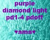 purple diamond light