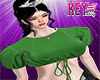 K* Sleeve Crop Tee Grn