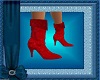Red velvet boots