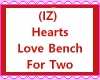 Hearts Bench For Two