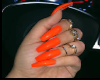claw tea nails orange