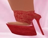 Red Lace Heels