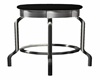 black top silver stool