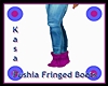 Fuchsia Fringed Boots